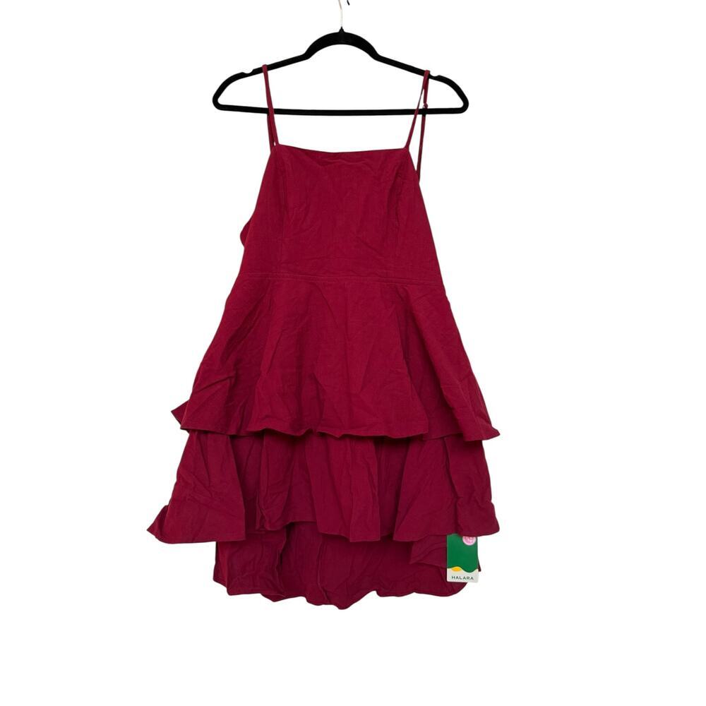 Halara Women's Winterberry backless Ruffle Flowy … - image 4